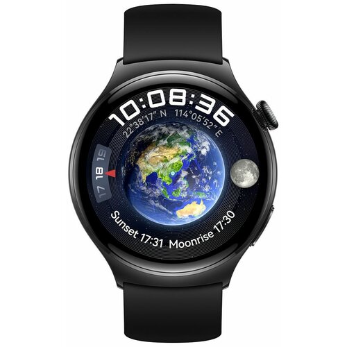 Huawei Watch 4 Black Fluoroelastomer Strap Pametni sat Slike
