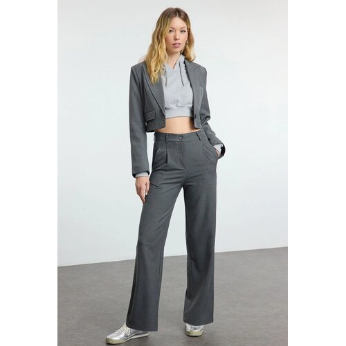 TRENDYOLMILLA ženske pantalone Twoaw25Pl00105, Siva Cene