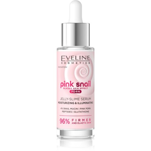Eveline Cosmetics Pink Snail Glazed Skin Effect posvjetljujući serum za lice 30 ml Slike