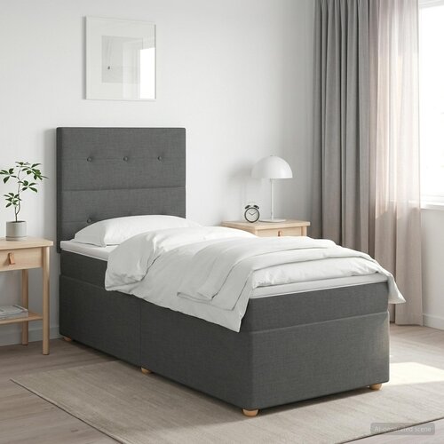  Boxspring krevet s madracem Tamnosiva Jjedan Tkanina Cijene