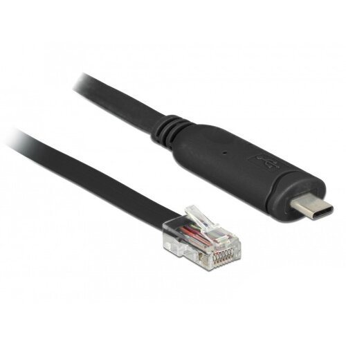 Delock 63912 serial cable Black 2 m USB Type-C RJ45 Slike