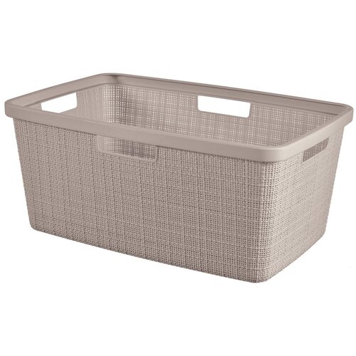 Curver Smeđe-siva plastična košara za rublje 46 l Jute – Cijene