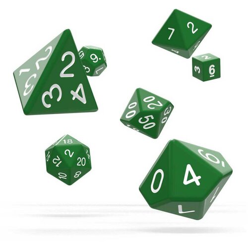 Oakie Doakie kockice dice rpg set solid - green (7) Cene