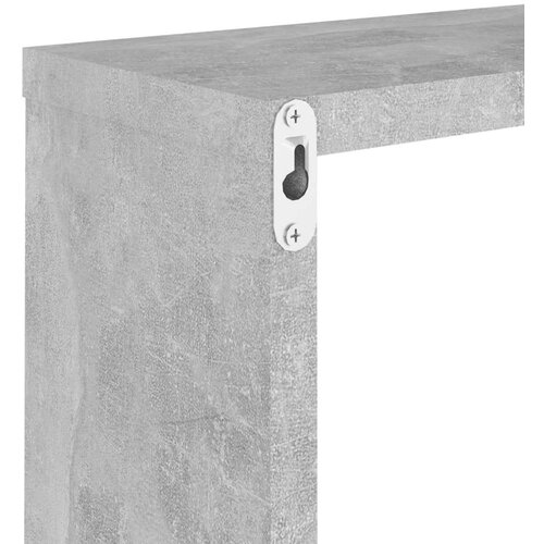  Kockaste zidne police 4 kom siva boja betona 30 x 15 x 30 cm - Beton siva 30 x 15 x 30 cm 4 1 Slike