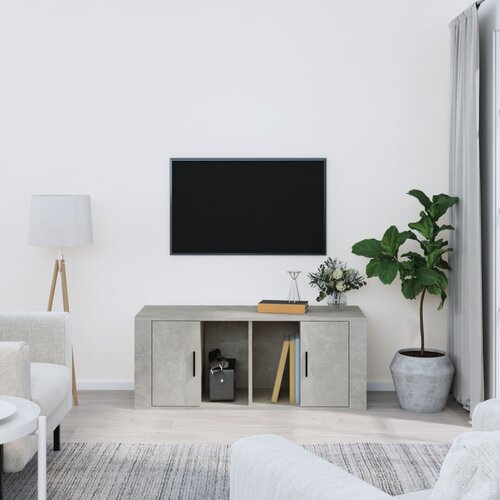 TV ormarić boja betona 100 x 35 x 40 cm od konstruiranog drva Cijene