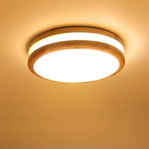 PHEASHINE LED stropna svetilka 30cm, 24 W leseni dizajn Cene