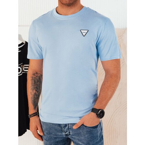 DStreet Men's basic T-shirt blue Slike