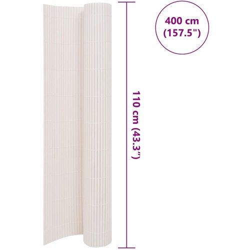  vrtna ograda 110 x 400 cm bijela Slike