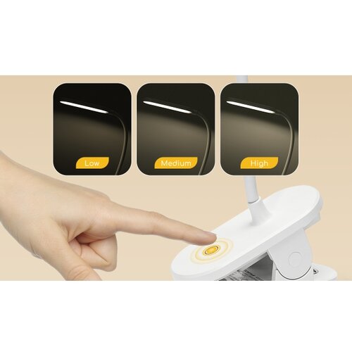  Aigostar-LED Prigu&amp;scaron;iva punjiva stona lampa sa stezaljkom LED/2,5W/5V 1200mAh bela Slike