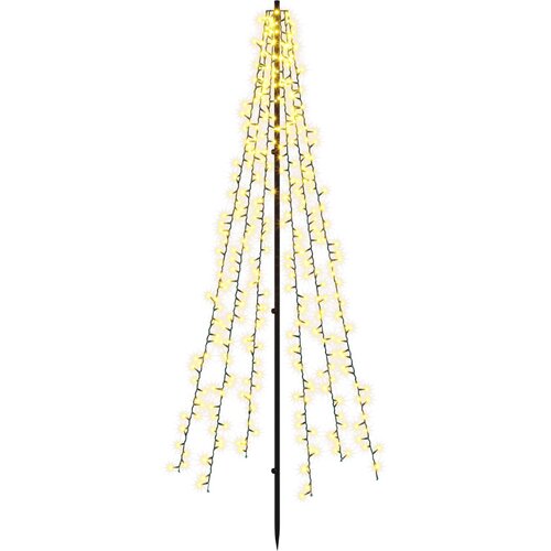  LED božićno drvce 165 cm 540 LED lampica Topla bijela Čelik Slike