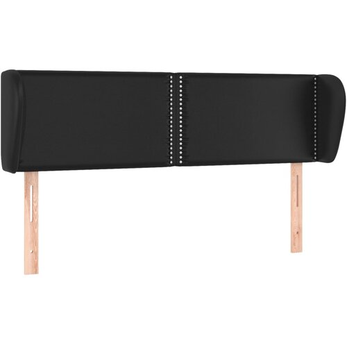 VidaXL Vzglavje z u&amp;scaron;esi črno 147x23x78/88 cm umetno usnje, (20739843) Slike