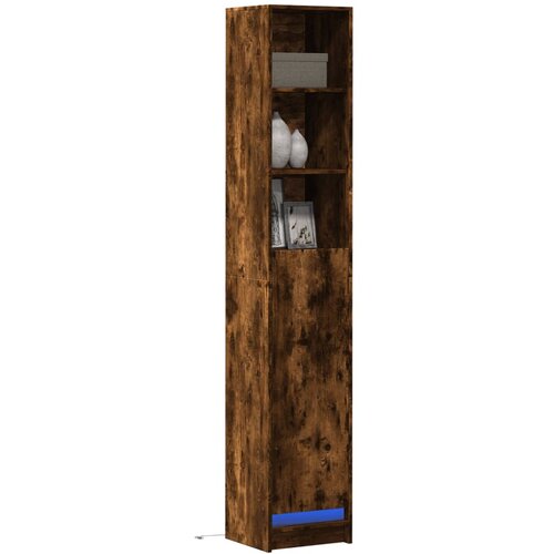 VidaXL Komoda s LED svjetlima boja hrasta 36x32,5x200 cm drvena Slike