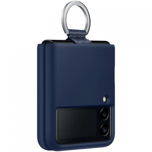 Samsung Galaxy Z Flip3 Silicone Cover with Ring Navy Slike