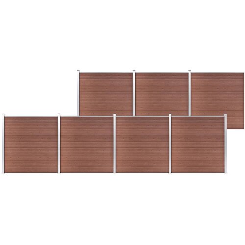 VidaXL vrtna ograda od WPC-a 1218 x 186 cm smeđa Slike