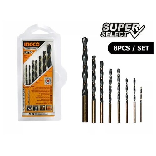 Ingco set hss burgija za metal 8/1 AKDB0801 Slike