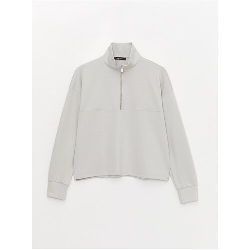 LC Waikiki Women&amp;#039;s Standing Collar Straight Long Sleeve Sweatshirt Slike