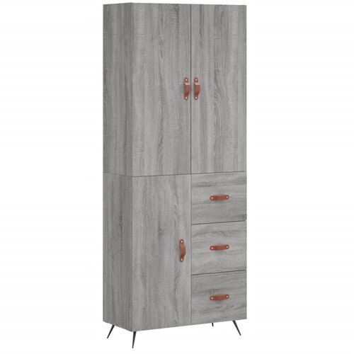  Visoka komoda siva sonome 69,5x34x180 cm od konstruiranog drva Slike