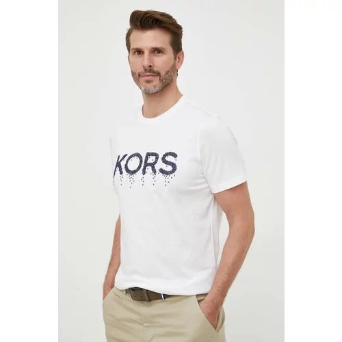 Michael Kors Pamučna majica boja: bijela, s aplikacijom