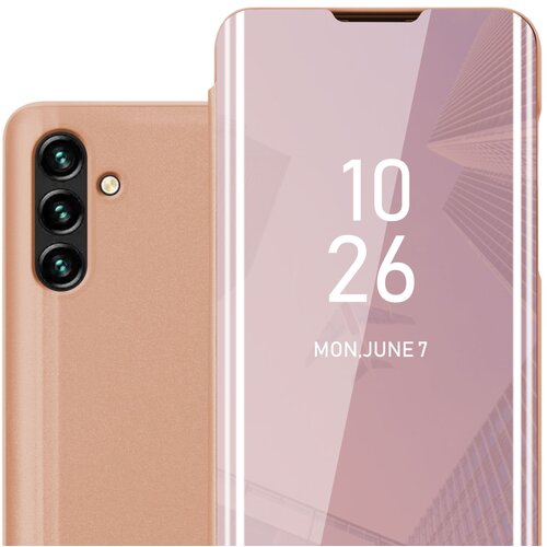 Cadorabo CARE, združljiv s Samsungom v Kunzit Pink - prozorno za za&amp;scaron;čito z ogledalom z zrcalo z funkcijo stojala 360 stopinj za&amp;scaron;čita, (20587761) Slike