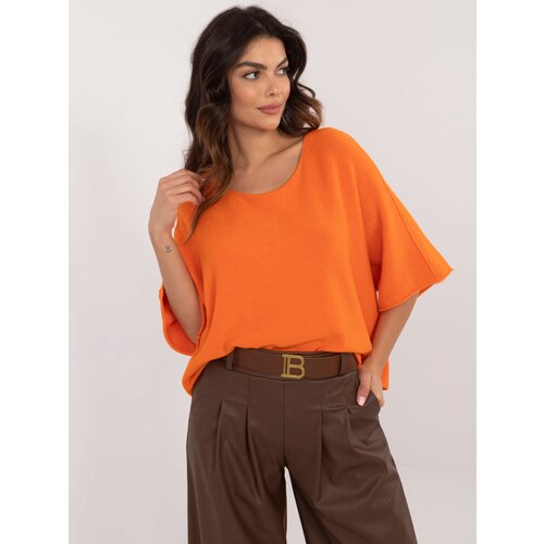 Fashionhunters Orange oversize sweater Slike