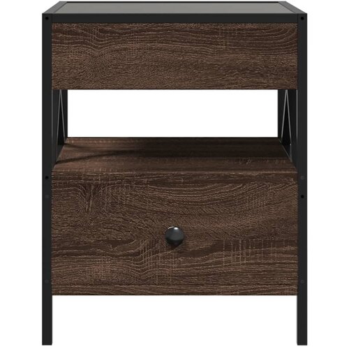  Stolić s beskonačnim LED svjetlima boja hrasta 40 x 40 x 51 cm Slike