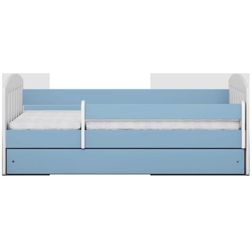 Classic Drveni dječji krevet s ladicom - plavi - 160*80cm Slike