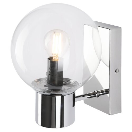  Zidna lampa SFERIO 1xE14/5W/230V, sjajni hrom/prozirno staklo Slike
