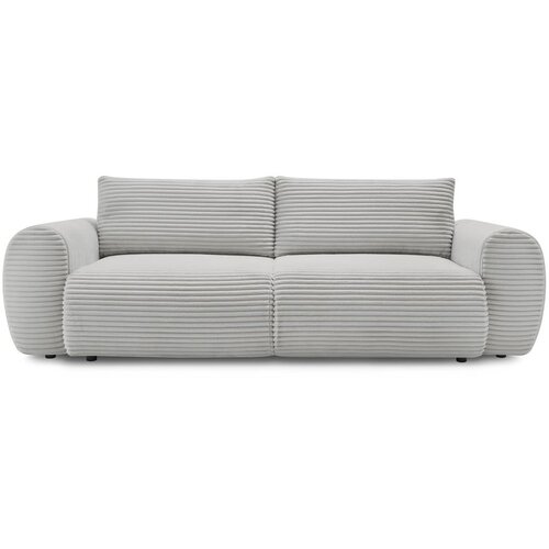 Bobochic Paris Svijetlo siva sklopiva sofa od samta 257 cm Lucien – Cijene