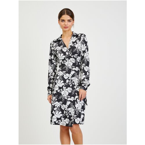 Orsay White-Black Women Flowered Dress - Women Slike