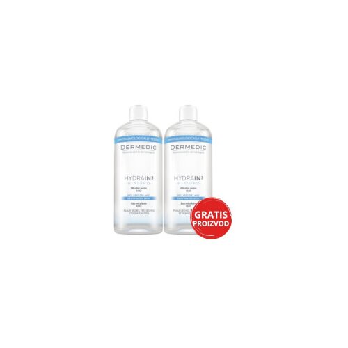 Dermedic Hydrain3 micelarna voda DUO 1 + 1 GRATIS Slike