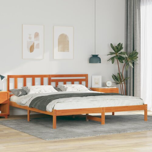 Krevetna konstrukcija s uzglavljem Voštano smeđa 200 x 200 cm Cijene