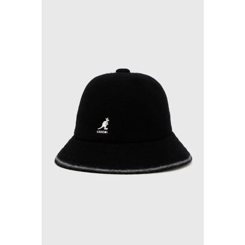 Kangol Volnen klobuk črna barva