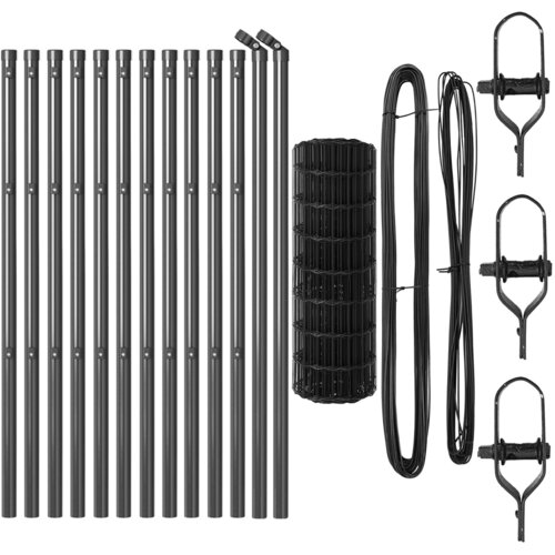 VidaXL Euro Ograda s 13 Stupova 0.6x25 m Galvanizirani Čelik Siva Slike