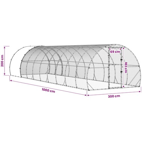  Koko&amp;scaron;injac Srebrna 1000 x 300 x 200 cm Pocinčani čelik Slike