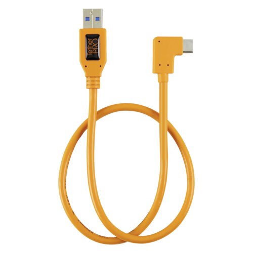 Tethertools USB kabel USB-A vtič\, USB-C&amp;reg; vtič 0.50 m oranžna 90&amp;deg; kotni desno TET-CUCRT02-ORG, (20425706) Slike