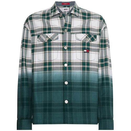 Tommy Hilfiger Jeans Tommy Jeans Shirt - TJM DIP DYE CHECK OVERSHIRT green Slike