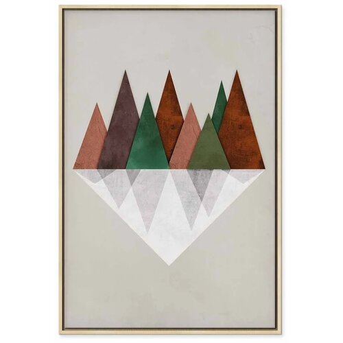  Slika - Symmetrical Land (1 Part) Vertical 60x90 U prirodnom drvenom okviru Cene