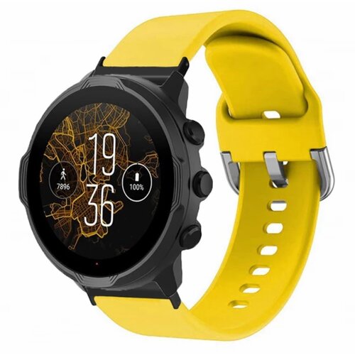  Silikonska narukvica 24mm za sat Suunto Spartan Sport Wrist HR Baro / Suunto 7 - Yellow Cene