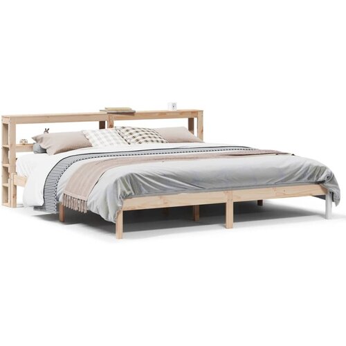 VidaXL Okvir kreveta bez madraca 200 x 200 cm od masivne borovine Slike