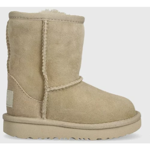 Ugg Dječje cipele za snijeg od brušene kože T CLASSIC II boja: bež