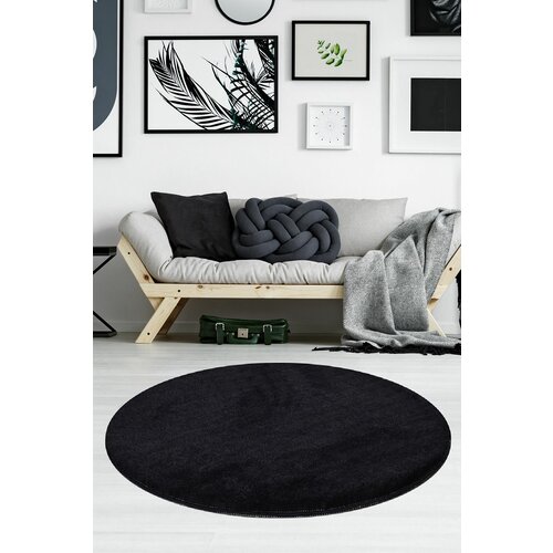  milano - black   black acrylic carpet (90 cm) Cene