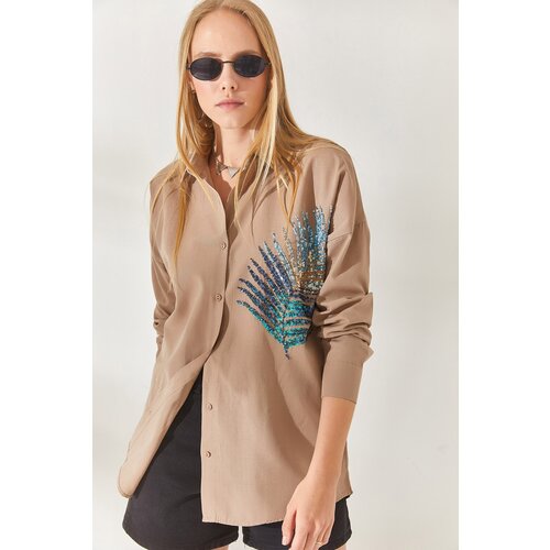 Olalook Shirt - Brown - Oversize Slike