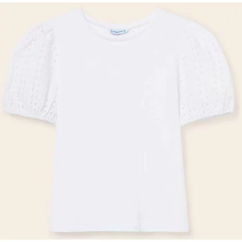 Mayoral Dječja pamučna majica kratkih rukava boja: bijela