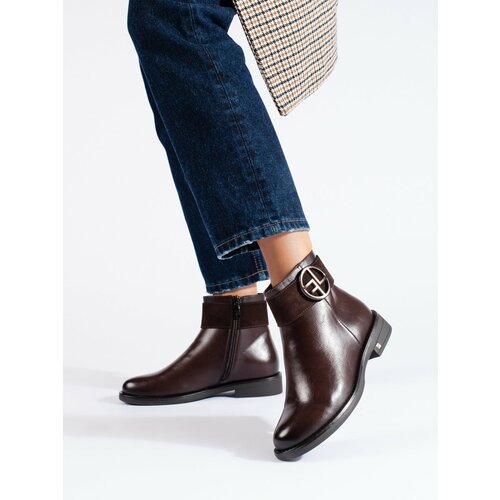 W. POTOCKI Brown low boots with flat heels Potocki Slike
