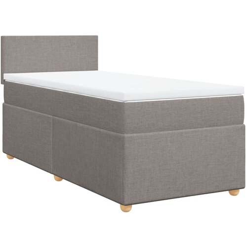 vidaXL Krevet s oprugama i madracem smeđesivi 90x190 cm od tkanine Cijene
