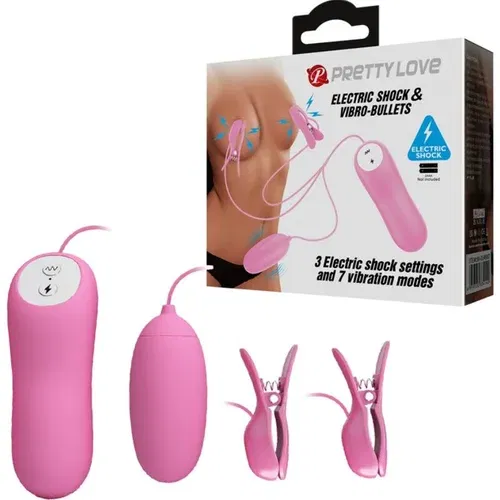 PRETTY LOVE FLIRTATION PRETTY LOVE - ELETRIC SHOCK AND VIBRO-BULLETS PINK