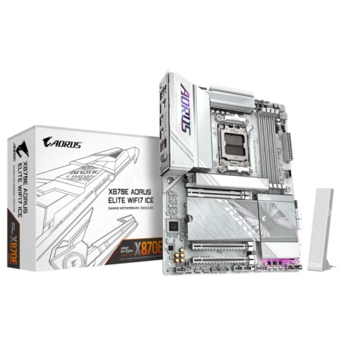 Gigabyte X870E AORUS ELITE WIFI7 ICE, DDR5, SATA3, USB4, DP, 2.5GbE, WiFi 7, AM5 ATX Cene