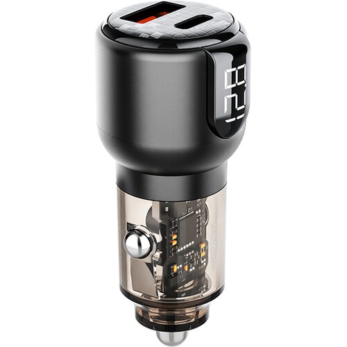  Auto punjač Moxom LX-VC809 PD+QC 75W crni Slike
