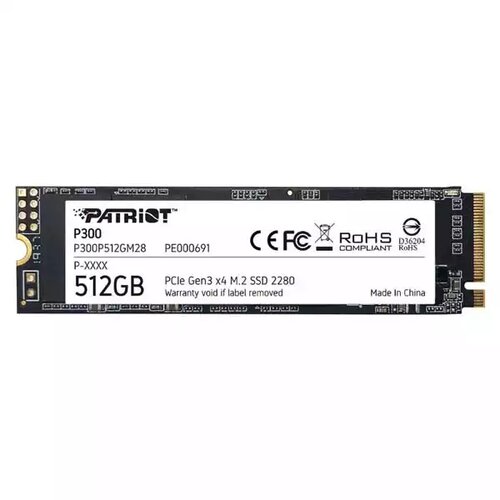 Patriot SSD M.2 NVMe P300 2280 PCIe 512GB Low-Power Consumption SSD P300P512GM28 Slike