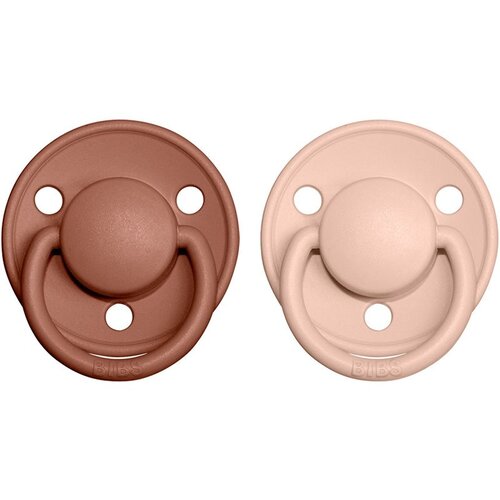 Bibs De Lux Natural Rubber Size 2: 6+ months duda Woodchuck / Blush 2 kom Slike